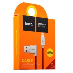USB дата-кабель Hoco UPL11 L Shape Lightning (1.2 м) Красный
