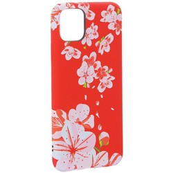 Чехол-накладка силикон MItriFON для iPhone 11 Pro Max (6.5") 0.8мм с флуоресцентным рисунком Цветы Розовый