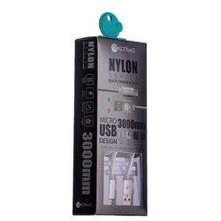 Дата-кабель USB COTECi M23 NYLON series MicroUSB CS2131-3M-TS (3.0m) серебристый