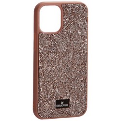 Чехол-накладка силиконовая со стразами SW для iPhone 12 mini (5.4") Светло-коричневый №3