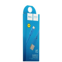 USB дата-кабель Hoco X5 Bamboo USB Type-C (1.0 м) Голубой