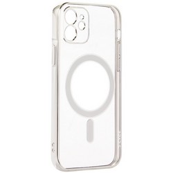 Чехол-накладка силиконовая J-case Magsafe Series для iPhone 12 (6.1&quot;) Серебристый