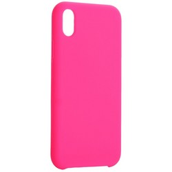 Накладка силиконовая MItrifON для iPhone XR (6.1") без логотипа Bright pink Ярко-розовый №47