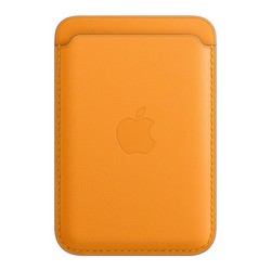 Кожаный чехол-бумажник Apple MagSafe для iPhone, Золотой апельсин