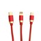 USB дата-кабель Innovation (O3IMT-OCTOPUS) Lux 3в1 Lightning+MicroUSB+Type-C Cable 2A (1.2м) Красный - фото 5482