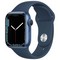 Умные часы Apple Watch Series 7 GPS, 41 мм, алюминий синего цвета, спортивный ремешок цвета «синий омут» MKN13 - фото 22316