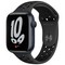 Умные часы Apple Watch Nike Series 7 GPS, 45 мм, алюминий цвета «тёмная ночь», спортивный ремешок Nike цвета «антрацитовый/чёрный» MKNC3 - фото 22405