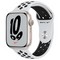 Умные часы Apple Watch Nike Series 7 GPS, 45 мм, алюминий цвета «сияющая звезда», спортивный ремешок Nike цвета «чистая платина/чёрный» MKNA3 - фото 22412