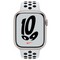 Умные часы Apple Watch Nike Series 7 GPS, 45 мм, алюминий цвета «сияющая звезда», спортивный ремешок Nike цвета «чистая платина/чёрный» MKNA3 - фото 22413