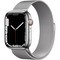 Умные часы Apple Watch Series 7 GPS + Cellular, 45mm Silver Stainless Steel Case with Silver Milanese Loop ML783 - фото 22509