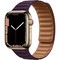 Умные часы Apple Watch Series 7 GPS + Cellular, 45mm Gold Stainless Steel Case with Dark Cherry Leather Link ML7W3 - фото 22515