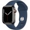 Умные часы Apple Watch Series 7 GPS + Cellular, 41mm Graphite Stainless Steel Case with Abyss Blue Sport Band MKUE3 - фото 22524