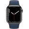 Умные часы Apple Watch Series 7 GPS + Cellular, 41mm Graphite Stainless Steel Case with Abyss Blue Sport Band MKUE3 - фото 22525