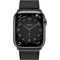 Умные часы Apple Watch Hermes GPS + Cellular, 45mm Space Black Stainless Steel Case with Noir Single Tour MX2R2 - фото 22528