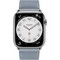 Умные часы Apple Watch Hermes GPS + Cellular, 45mm Silver Stainless Steel Case with Bleu Lin Swift Leather Single Tour MKG83 - фото 22534