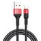 Дата-кабель USB Hoco X26 Xpress charging data cable Type-C (1.0 м) Black & Red - фото 23472