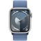 Умные часы Apple Watch Series 9, 41 мм, корпус из алюминия серебристого цвета, ремешок Sport Loop ледяной синий - фото 35238