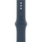 Умные часы Apple Watch Series 9, 45 мм, корпус из алюминия серебристого цвета, спортивный ремешок цвета грозовой синий - фото 35245