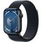 Умные часы Apple Watch Series 9, 45 мм, корпус из алюминия цвета «тёмная ночь», ремешок Sport Loop тёмная ночь - фото 35258