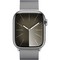 Умные часы Apple Watch Series 9, 41 мм, корпус из нержавеющей стали, миланский сетчатый браслет, серебро - фото 35271