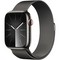 Умные часы Apple Watch Series 9, 45 мм, корпус из нержавеющей стали, миланский сетчатый браслет, графит - фото 35282