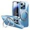 Чехол пластиковый Hoco AS1 Rotating magnetic case для iPhone 15 Pro Max (6.7") с магнитным кольцом 2.0mm Прозрачный - фото 36144