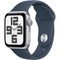 Умные часы Apple Watch SE 2023 GPS, 40 мм, корпус из алюминия серебристого цвета, спортивный ремешок цвета грозовой синий - фото 35912