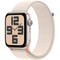 Умные часы Apple Watch SE 2023 GPS, 44 мм, корпус из алюминия цвета сияющая звезда, ремешок Sport Loop цвета сияющая звезда - фото 36017