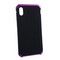 Чехол-накладка противоударный (AL&Pl) для Apple iPhone XS Max (6.5") Solace Черный (фиолетовый ободок) - фото 7798
