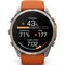 Умные часы Garmin Fenix 9 Pro inReach 51mm Amoled Sapphire Titanium with Autumn Orange/Spark Orange Silicone Band (010-04337-01 - фото 61380