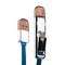 USB дата-кабель Remax TRANSFORMERS high speed 2в1 lightning & microUSB плоский (1.0 м) голубой - фото 5010