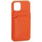 Чехол-накладка кожаный Mutural для Iphone 12 mini (5.4") с бумажником MagSafe Оранжевый - фото 10759
