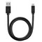 USB дата-кабель Deppa Leather MicroUSB алюминий/ экокожа D-72268 (1.2м) Черный - фото 11497