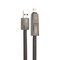 USB дата-кабель Remax STRIVE Cable (RC-042t) 2в1 LIGHTNING & MicroUSB плоский (1.0 м) Графитовый - фото 5278