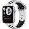 Умные часы Apple Watch Nike SE, 44 мм, корпус из алюминия серебристого цвета, спортивный ремешок Nike цвета «чистая платина/чёрный» MYYH2 - фото 17263