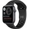 Умные часы Apple Watch Nike SE, 44 мм, корпус из алюминия цвета «серый космос», спортивный ремешок Nike цвета «антрацитовый/чёрный» MYYK2 - фото 17269